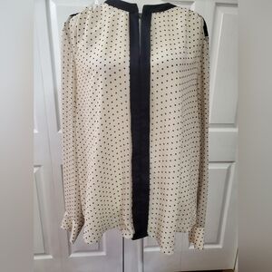 Rafaella studio Ladies blouse. Black & white polka dots. Size XL